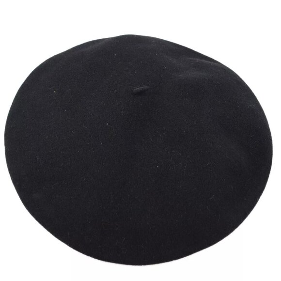 Chanel Black Hat Beret Small Good 98P main image 5